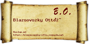Blazsovszky Ottó névjegykártya